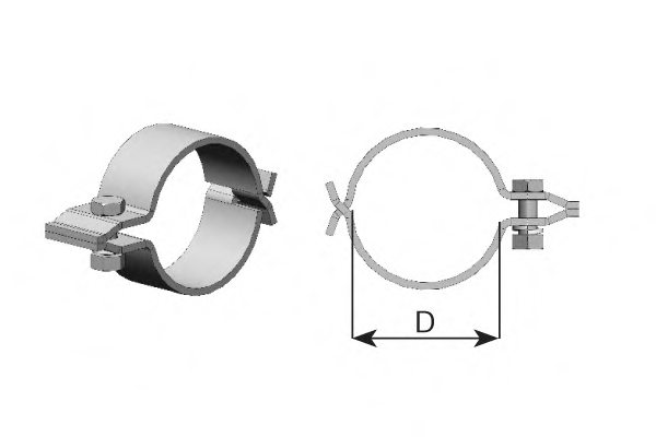 DINEX 98758 Clamp, exhaust system